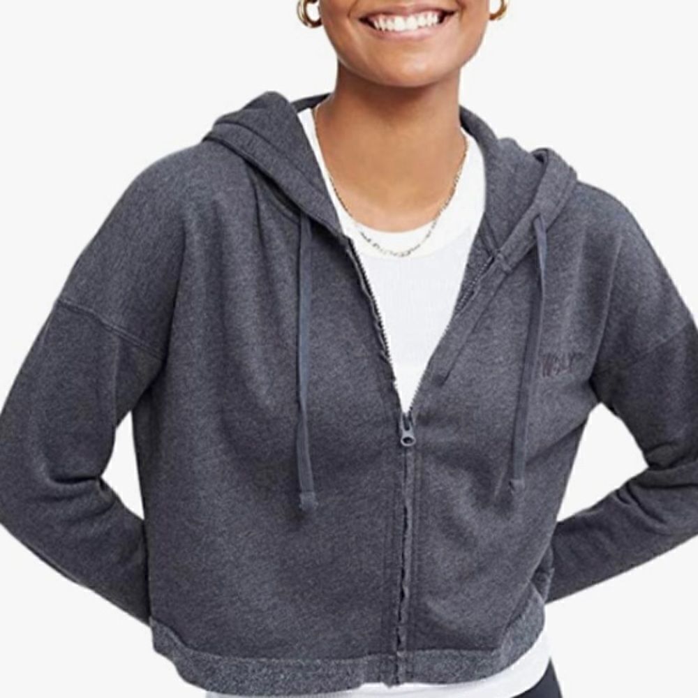 Bandier x WSLY Ecosoft Cropped Zip Up Hoodie